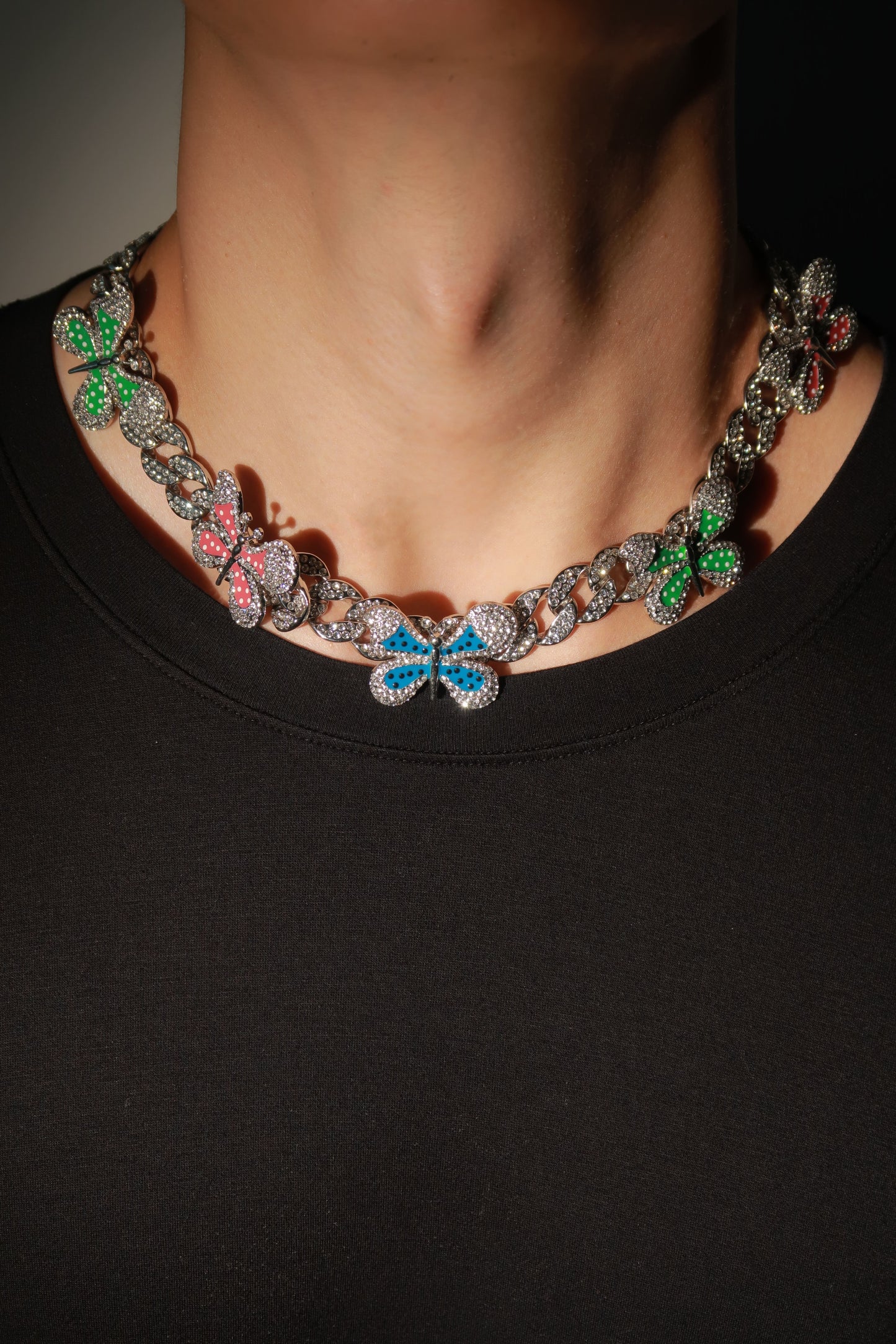 Iced Butterfly Cuban Link Chain