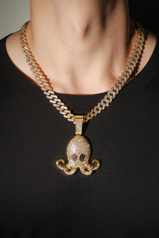 Iced Octopus Pendant