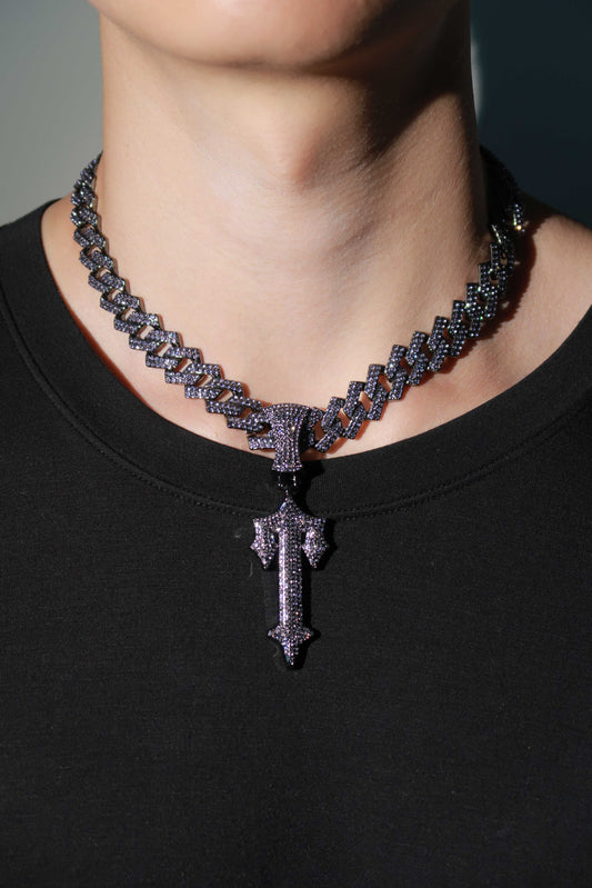 Purple Gothic Cross Set